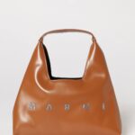MARNI Boy's Diamond Canvas Shoulder Bag with Rhinestone Logo