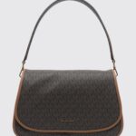 Michael Kors Holmes Monogram Canvas Messenger Bag with Contrasting Trims