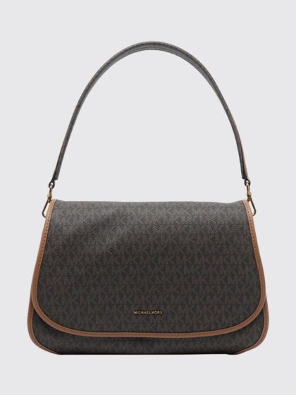 Michael Kors Holmes Monogram Canvas Messenger Bag with Contrasting Trims