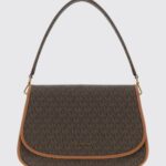 Michael Kors Holmes Monogram Canvas Messenger Bag with Contrasting Trims