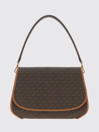 Michael Kors Holmes Monogram Canvas Messenger Bag with Contrasting Trims