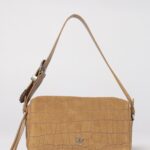 PINKO Medium Croc Print Leather Boston Bag