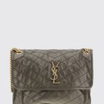 SAINT LAURENT Niki Shoulder Bag in Quilted Calfskin with YSL Monogram