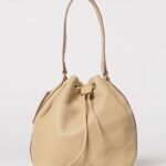 SKYTOS Camilla Pebbled Leather Bucket Bag with Double Handle