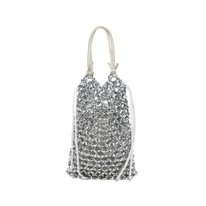 Staud Karla Beaded-mesh Drawstring Tote Bag