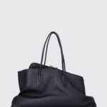 THE ATTICO La Passeggiata Hammered Calfskin Leather Shoulder Bag