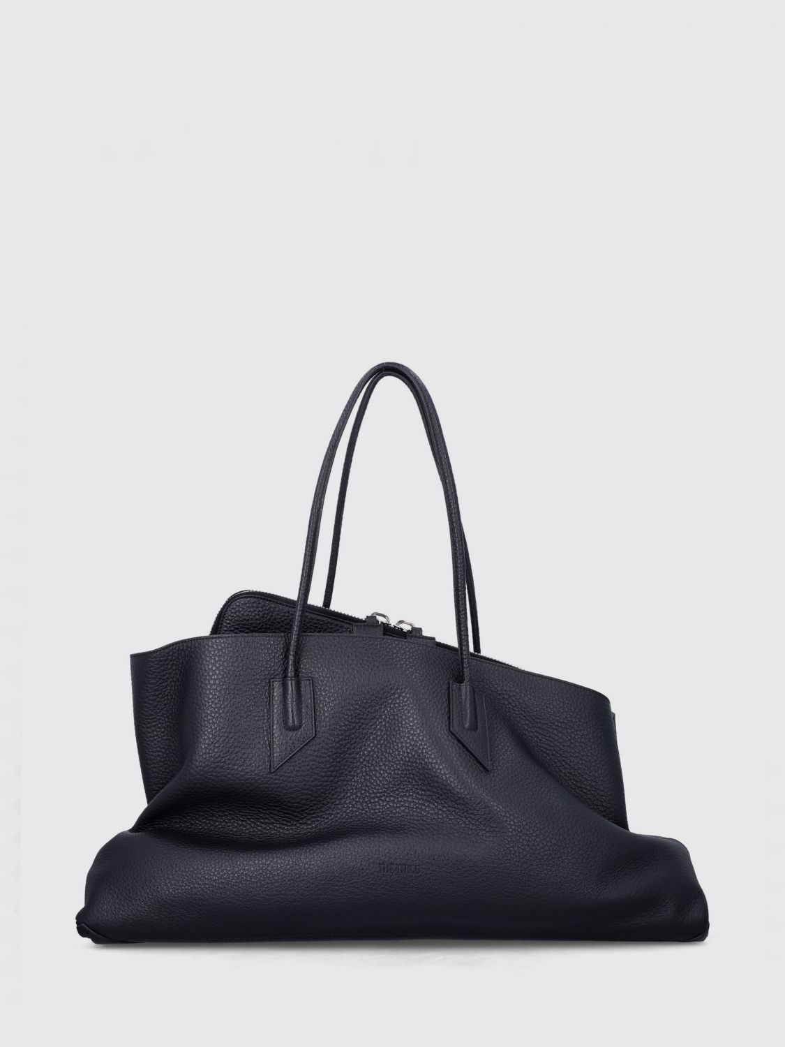 THE ATTICO La Passeggiata Hammered Calfskin Leather Shoulder Bag