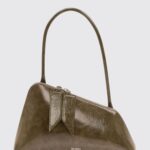THE ATTICO Sunrise Shoulder Bag in Calfskin with Asymmetrical Design