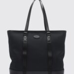TOD'S Medium Tote Bag in Technical Fabric with Leather Trim