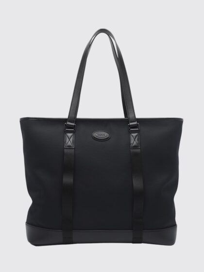 TOD'S Medium Tote Bag in Technical Fabric with Leather Trim