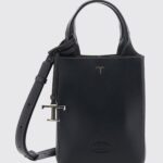 TOD'S Mini Hammered Leather Bucket Bag with Double Handle and Strap