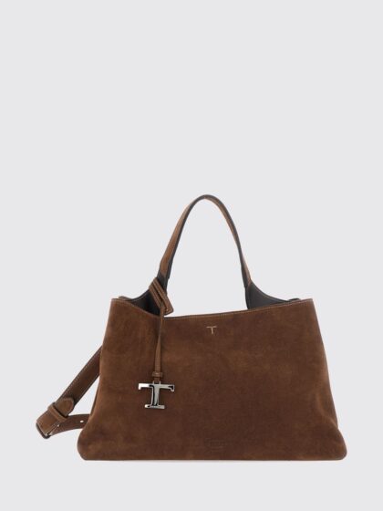 TOD'S Suede Shoulder Bag with Hook Closure