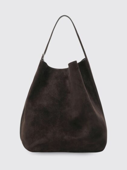 TOTEME Suede Leather Tote Bag with Adjustable Handle and Embossed Logo