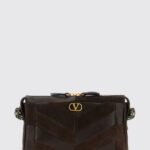 VALENTINO GARAVANI Panthea Suede Crossbody Bag with VLogo and Rhinestones