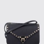 VALENTINO GARAVANI Rockstud Grained Calfskin Leather Crossbody Bag