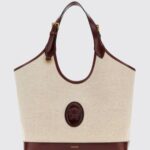 VERSACE Rivière Canvas And Leather Bag