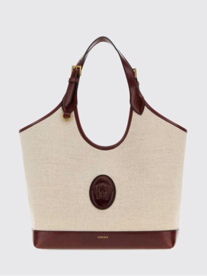 VERSACE Rivière Canvas And Leather Bag