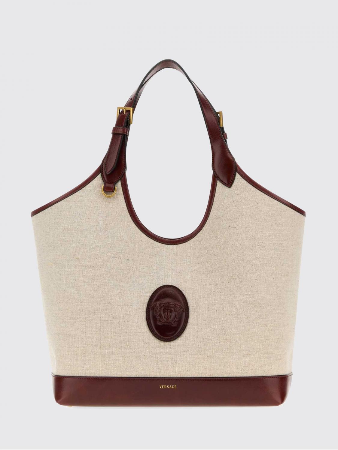 VERSACE Rivière Canvas And Leather Bag