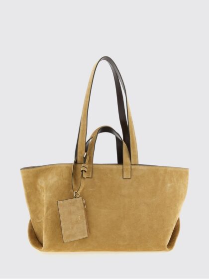 A. P.C. Le Drummer Suede Leather Tote Bag with Laminated Logo