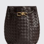 BOTTEGA VENETA Andiamo Woven Lambskin Bucket Bag with Adjustable Strap