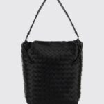 BOTTEGA VENETA Biblioteca Woven Leather Bucket Bag