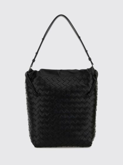 BOTTEGA VENETA Biblioteca Woven Leather Bucket Bag