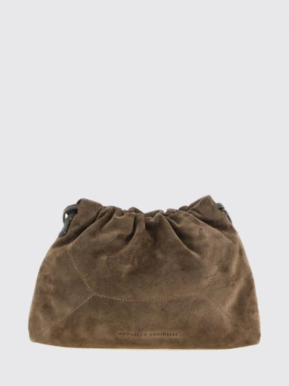 BRUNELLO CUCINELLI BC Duo Suede Bucket Bag with Monili Decoration