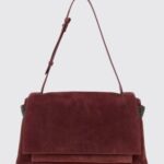 BRUNELLO CUCINELLI Suede Shoulder Bag with Monili Embellishment