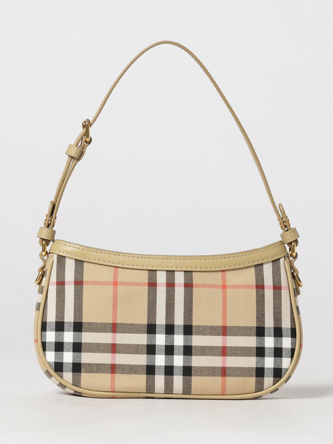 BURBERRY Kid's Check Cotton Shoulder Bag with EKD Logo
