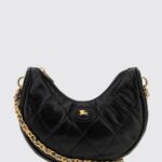 BURBERRY Small Horseshoe Matelassé Lambskin Shoulder Bag with EKD Logo