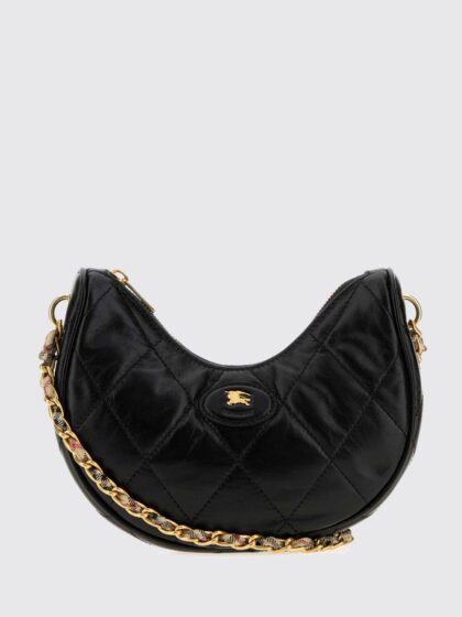 BURBERRY Small Horseshoe Matelassé Lambskin Shoulder Bag with EKD Logo