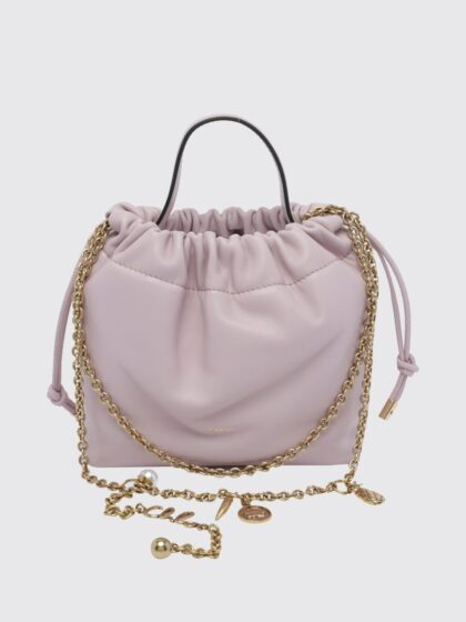 CHLOÉ Icons Mini Bucket Bag in Lamb Nappa with Chain Strap and Charms