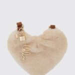 CHLOÉ Kids' Heart-Shaped Faux-Fur Crossbody Bag with Logo