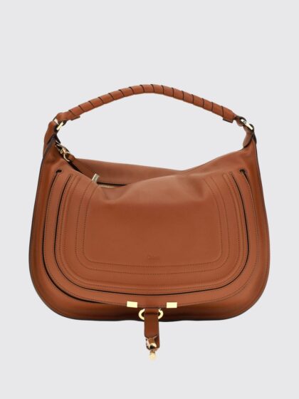 CHLOÉ Marcie Shoulder Bag in Calfskin Leather with Braided Handle