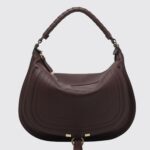 CHLOÉ Marcie Shoulder Bag in Calfskin Leather with Braided Handle