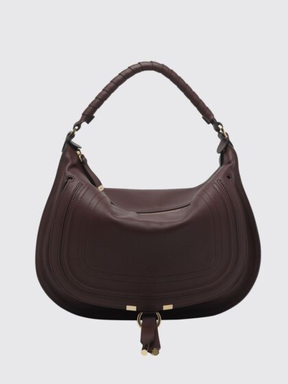 CHLOÉ Marcie Shoulder Bag in Calfskin Leather with Braided Handle
