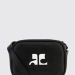 COURRÈGES Reedition Leather Crossbody Bag with Contrast Logo