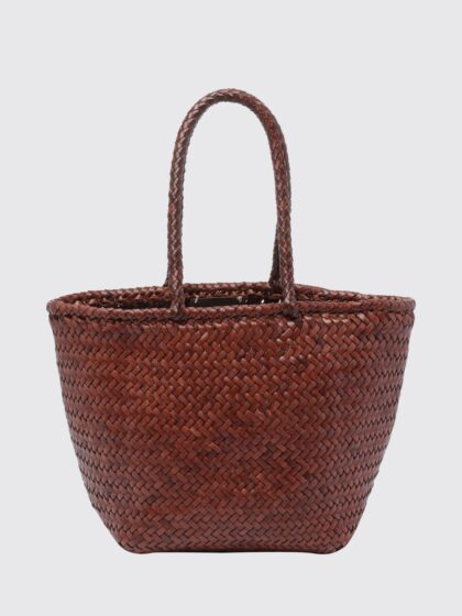 DRAGON DIFFUSION Grace Woven Leather Tote Bag with Double Handle