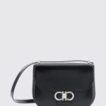 FERRAGAMO Double Gancini Mini Calfskin Crossbody Bag