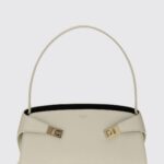 FERRAGAMO Hug East-West Leather Shoulder Bag with Gancini Buckle