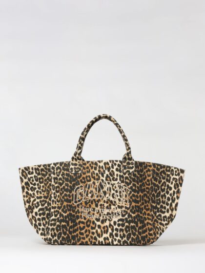 GANNI Tote Bag Woman color Brown