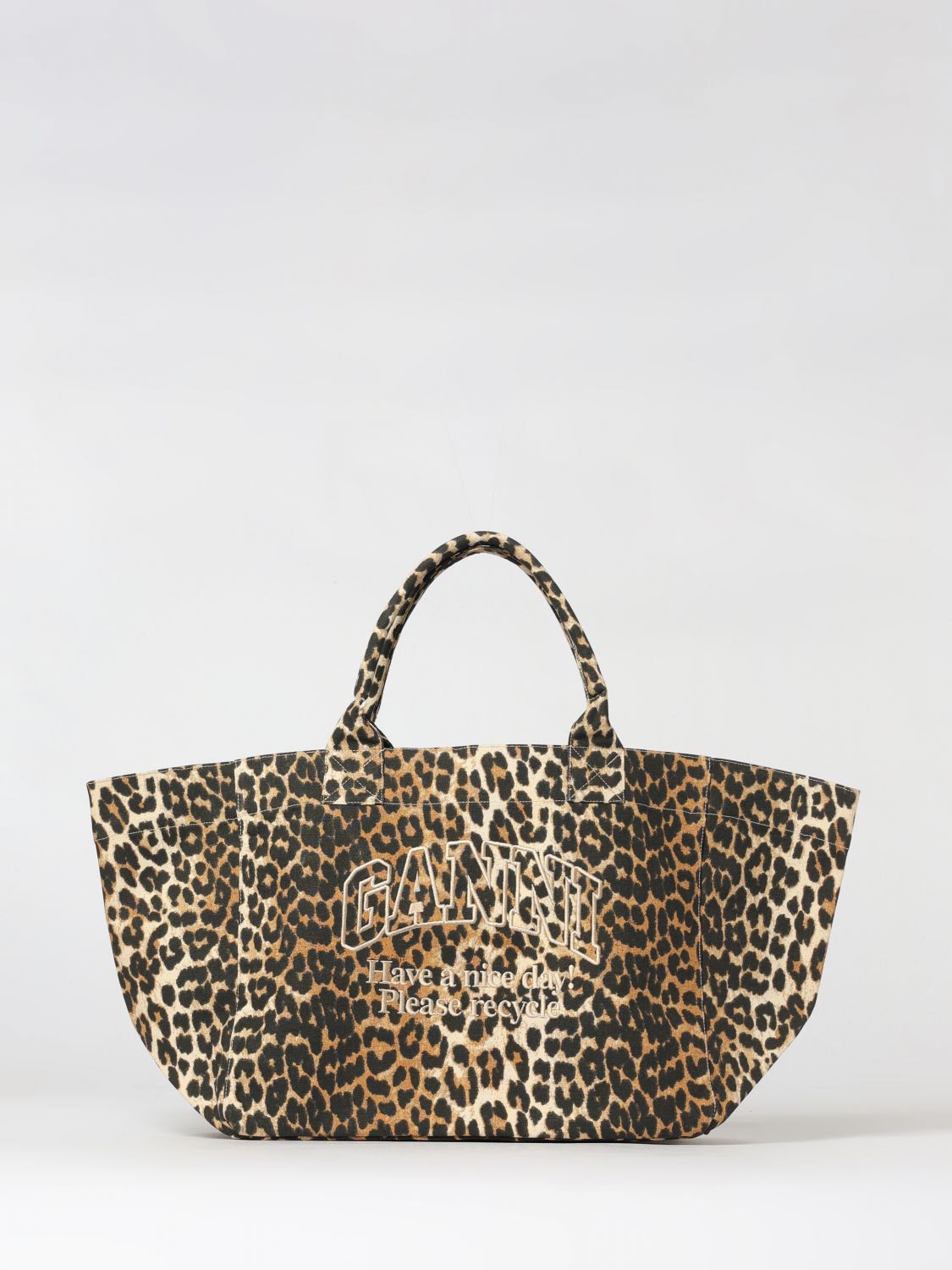 GANNI Tote Bag Woman color Brown