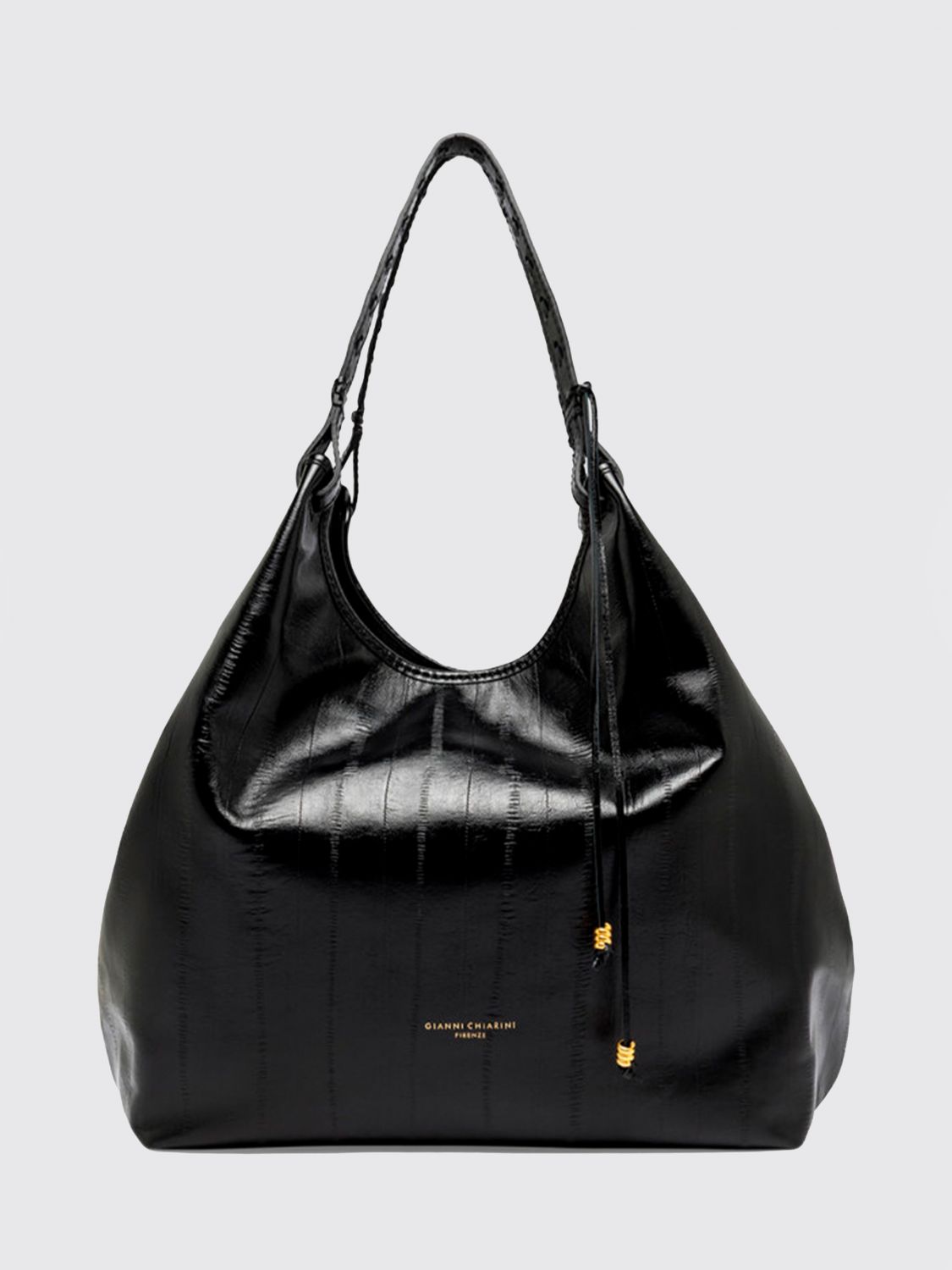 GIANNI CHIARINI Dua Cowhide Leather Shoulder Bag with Double Handle