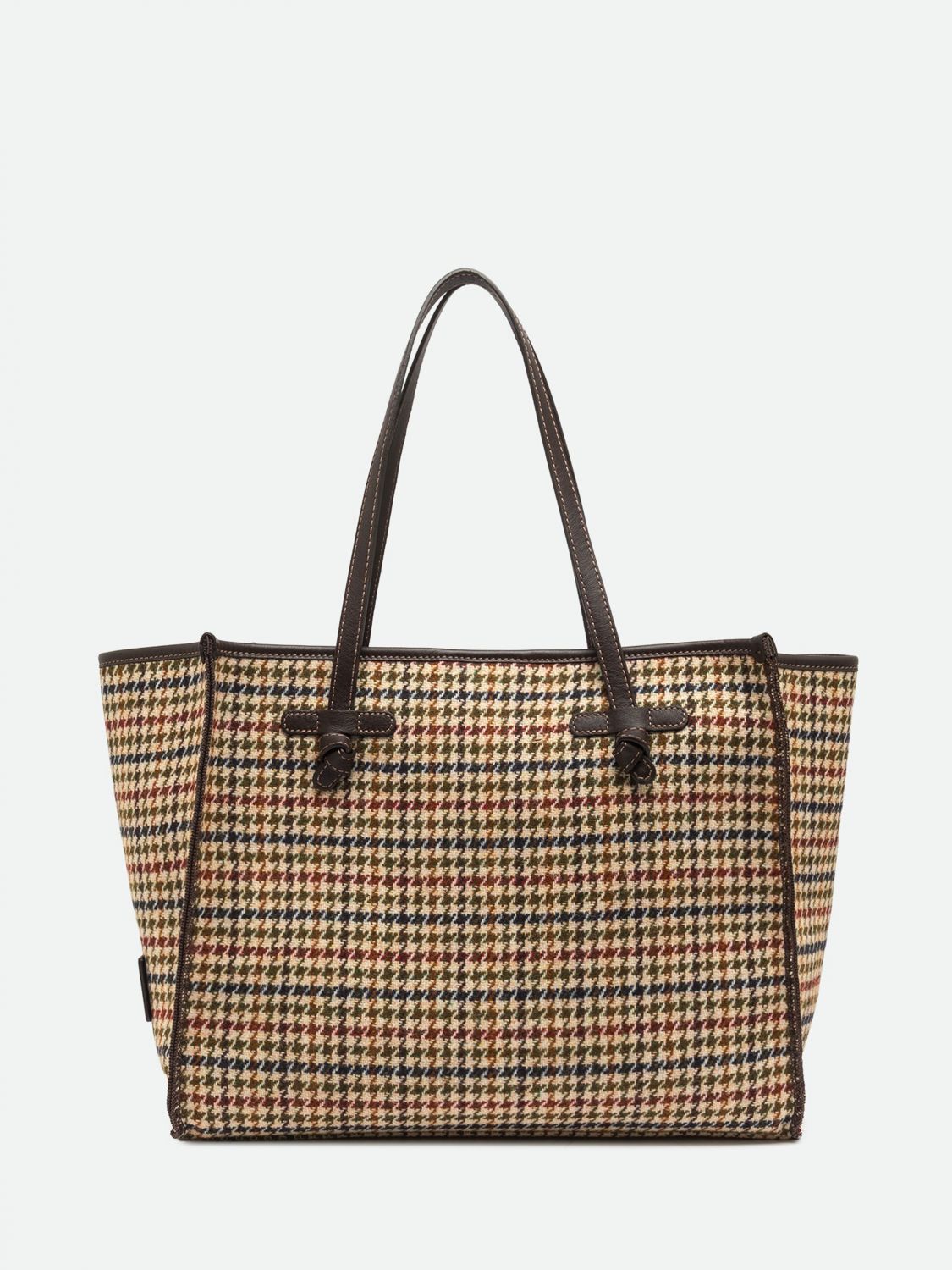 GIANNI CHIARINI Marcella Houndstooth Wool-Blend Shoulder Bag