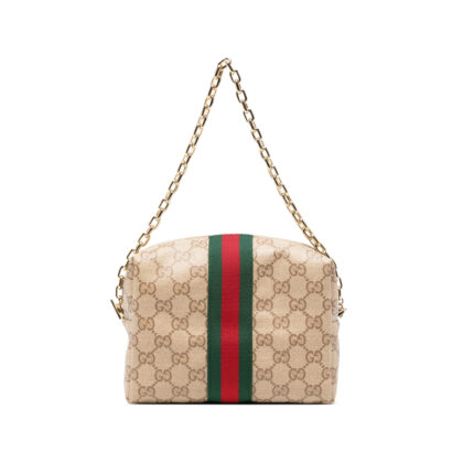 Gucci GG Supreme Web-stripe Clutch Bag