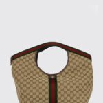 GUCCI Giglio Double Handle Shoulder Bag in GG Monogram Jacquard