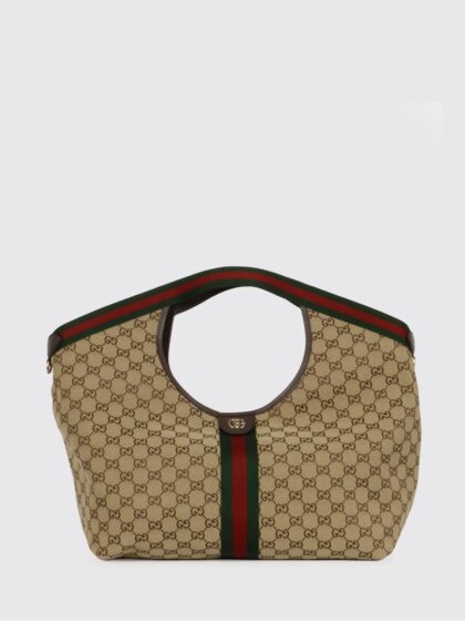 GUCCI Giglio Double Handle Shoulder Bag in GG Monogram Jacquard