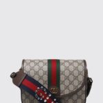 GUCCI Ophidia Mini Crossbody Bag in GG Supreme Fabric with Monogram