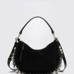 ISABEL MARANT Oskan Suede Shoulder Bag with Embossed Logo