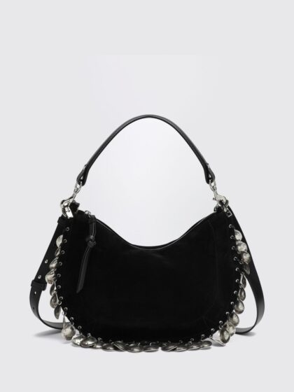 ISABEL MARANT Oskan Suede Shoulder Bag with Embossed Logo